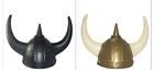 Black/Gold Blond Viking Helmet with Horns roman costume party/halloween