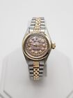 $9000 ROLEX Oyster Perpetual 18k Yellow Gold SS PINK Ladies Watch SERVICED