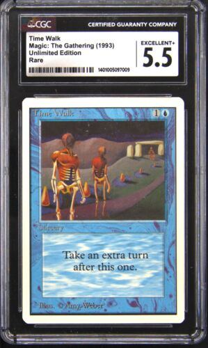 1993 Unlimited Time Walk Rare Magic: The Gathering Card CGC 5.5