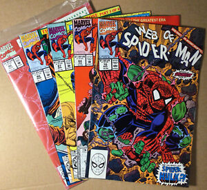 Web of Spider-Man #70, #84, #86, #87, #90 (sealed), Marvel Comics, 1991