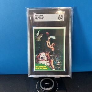 Larry Bird 1981-82 Topps #101 Super Action Boston Celtics SGC 6