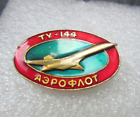 CCCP / USSR Aeroflot Soviet Russian Airlines Vintage Lapel Pin TU - 144