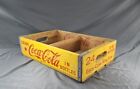 1960 Coca-Cola Yellow Wooden 12oz. Soda Bottle Crate - KING SIZE