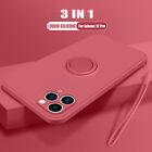 Case For iPhone 15 14 13 12 Pro Max 11 XS XR Magnetic Ring Stand Silicone Cover
