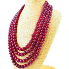 1125.00 Cts Earth Mined Enhanced Ruby Round Shape Beads Necklace NK 31E128