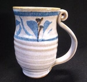 Handmade Studio Pottery Coffee Mug Signed SK - Suzanne Kent