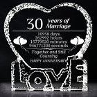 30 Years 30th Wedding Gifts Anniversary Crystal Gifts for Her Him Couple Friends