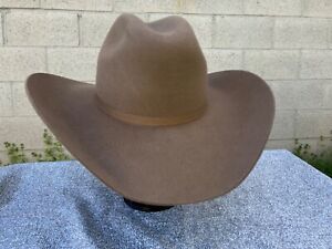Justin 3X xxx beaver felt fur western cowboy hat 7 1/2 tan beige