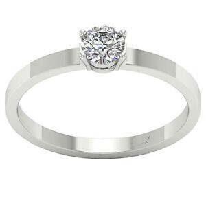 I1 G 0.30 Ct Natural Diamond Solitaire Engagement Ring 14K Gold Appraisal 4.20mm