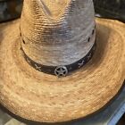 Signed Summit Hats Palm Leaf Cowboy Hat