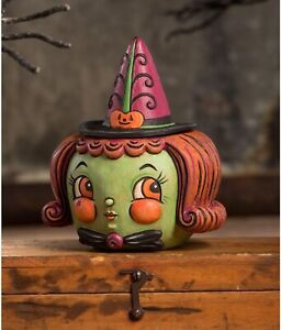 Bethany Lowe Hagatha Hollow Head Witch Container Jar Halloween Johanna Parker