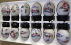 Marble Art Craft Eggs With Stands Lot Of 12 Vintage ~ ORIGINAL BOX & DAILY SHIPP