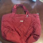 Baggallini Quilted Avenue Tote Shoulder Bag w/coin purse Red Travel