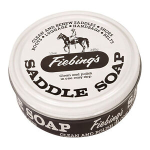 Fiebing's Saddle Soap White 12 oz  Polish and Clean Leather  Revives Color