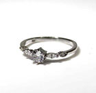 Sterling Silver Round Cut Clear CZ Engagement Wedding Promise Ring NEW