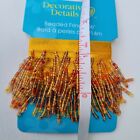 Vintage Decorative Details Beaded Trim. Mustard yellow. Goldenrod. Seed beads.
