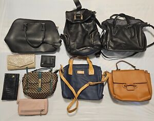 LOT One-Time Used Leather Purses, Bags, Backpacks, Wallets Hand Bag.