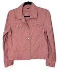 Eddie Bauer Women’s Pink Trucker Jacket Denim Jacket Size Small