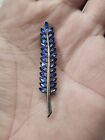 Vintage sterling silver blue rhinestone brooch Pre Owned Condition Very Beautifu