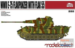 MOC72019 1:72 Modelcollect WWll E-75 Flakpanzer with Flak 55
