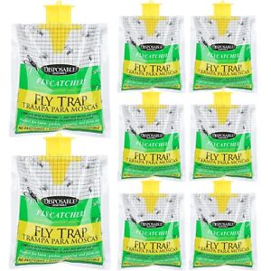 Outdoor Fly Traps Bundle - Disposable, Hanging Outdoor
