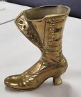 New ListingVintage Solid Brass Victorian Ladies Grandma Boot Decorative Vase
