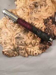 Handmade - Hand Turned Doubled Dyed Stabilized Buckeye  Burl Magnetic Pen