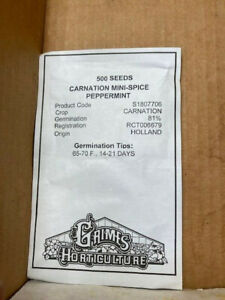Assorted Carnation Seed Packs by Color & Quantity Count(00)