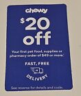 Chewy $20 Off Coupon Code 1st Order Of $49 or More Exp. 7/31/2024 Get Code Today