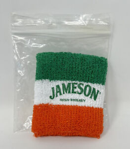 NEW Jameson Irish Whiskey Wrist Sweat Band - Green White Orange