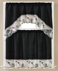 Sally Lola Chef Kitchen Curtains and Swag Set Embroidered, 36
