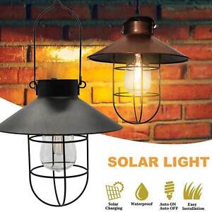 Solar LED Lantern Hanging Light Outdoor Yard Patio Garden Decor Lamp Waterproof