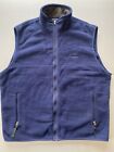 Vintage 90s Patagonia Synchilla Fleece Blue Vest Full Zip Made In USA Jacket XL