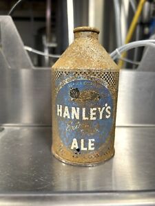 Hanley’s Extra Pale Ale Crowntainer Cone Top Beer Can Providence,RI.