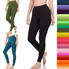 Women's Soft Cotton Full Length Long Leggings Fitness Yoga * US SIZE S M L XL