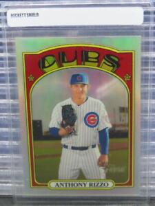 2021 Topps Heritage Anthony Rizzo Refractor Chrome #373/572 Cubs