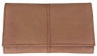 Tan Leather Full Size Snap Tobacco Pouch Holds 2 oz Pipe Tobacco - 9306