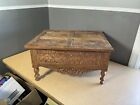 NICE! Hand Carved Inlaid Camphor Wood Box Chest - Large Size