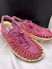 KEEN Uneek Sneaker Sandals Woven Bungee Cord Water Shoes Womens 8 Pink