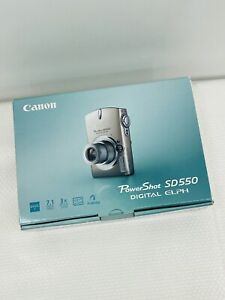 Canon PowerShot SD550 Digital ELPH 7.1 MP Camera EMPTY BOX, MANUALS (Read)