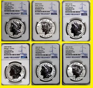2022 MORGAN & Peace Dollar  6 coins set NGC RV PF 70 Early Releas ISSUE mint3.5k