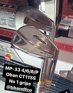 Mizuno MP-33 half set 4-6-8-P Oban Ct-115 S Shafts. No.1 Grips