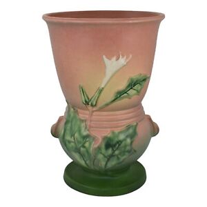 Roseville Thornapple Pink 1937 Vintage Art Deco Pottery Ceramic Vase 774-12