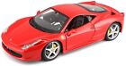 Ferrari 458 Italia - Red 1:24 Diecast Model Car - Bburago - 26003RD~