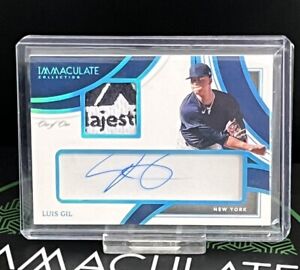 LUIS GIL 2022 IMMACULATE PATCH CLEARLY AUTO True One of One 1/1 Majestic Patch !