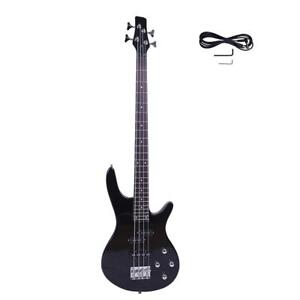 New Right Handed 4 Strings Electric IB Bass Guitar Basswood Guitars Black