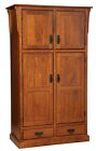 Amish Mission Craftsman Kitchen Pantry Storage Cupboard Roll Shelf Solid wood