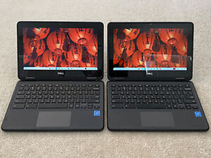 LOT OF 2 DELL CHROMEBOOK 3100 2-in-1 P30T 11.6
