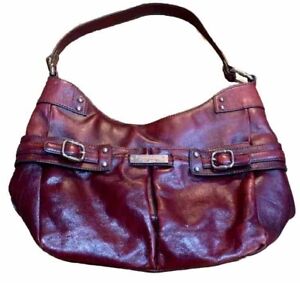 Vintage Etienne Aigner Oxblood Red Leather Shoulder Bag Handbag Purse 12 x7x3.5