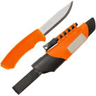 Mora Knives Bushcraft Fixed Blade Knife Orange Handle Plain Edge 12051